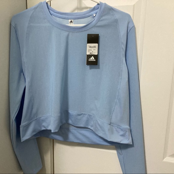 adidas WOMEN’S MESH COVERUP LONG SLEEVE TOP-Size L - Picture 1 of 11